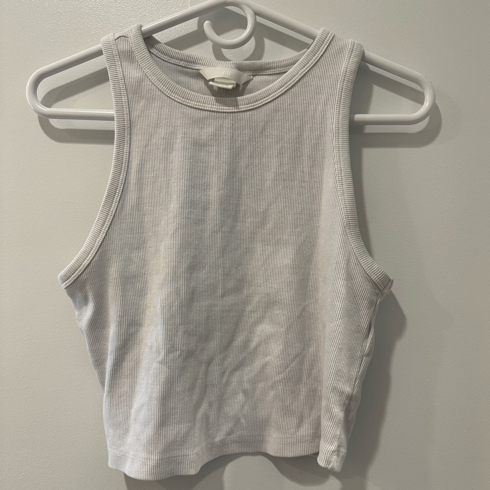 H&M Cropped White Tank
